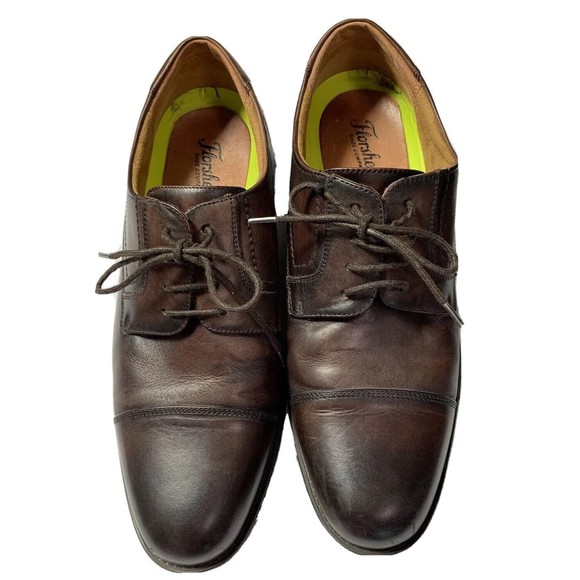 Florsheim Men\'s 11D Shoes Comfortech Oxford Brown Leather Cap Round Toe Lace Up main image 6